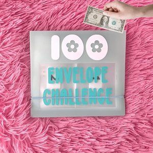 Clear 100 Envelopes Money Saving Challenge Kit